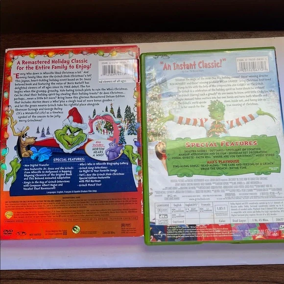 Dr. Seuss How the Grinch Stole Christmas! Deluxe Edition DVD set of 2! - Picture 4 of 6